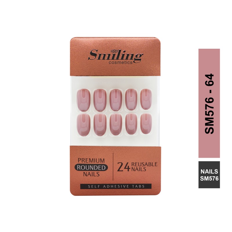 SMILING PREMIUM ROUNDED NAILS- SELF ADHESIVE