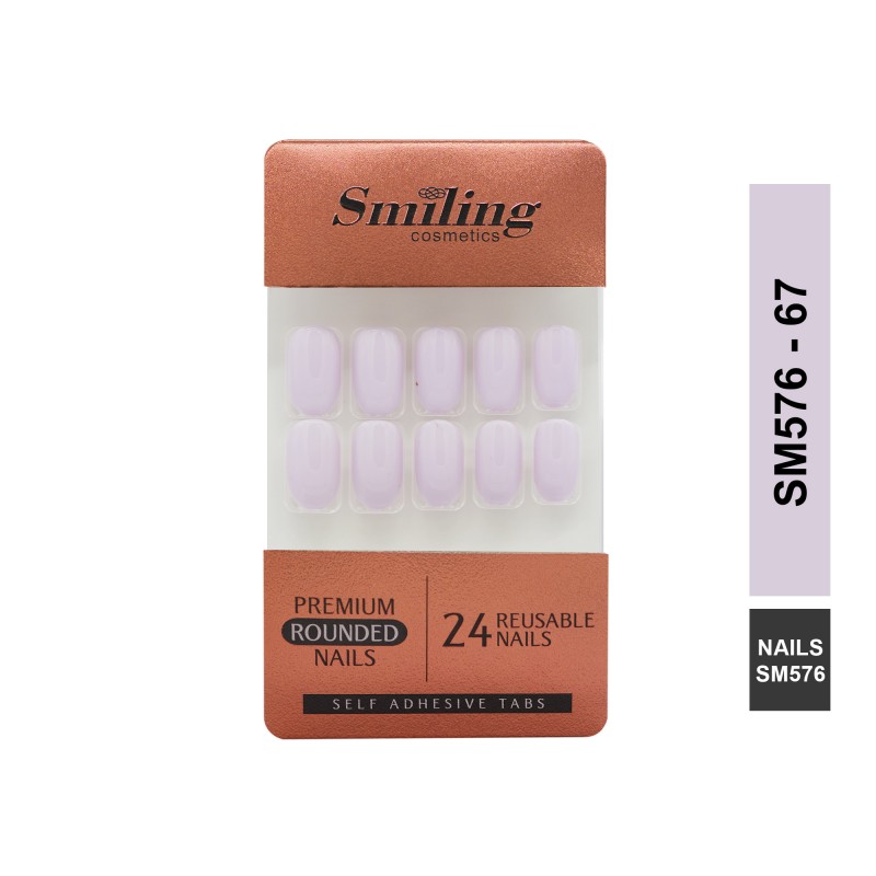 SMILING PREMIUM ROUNDED NAILS- SELF ADHESIVE