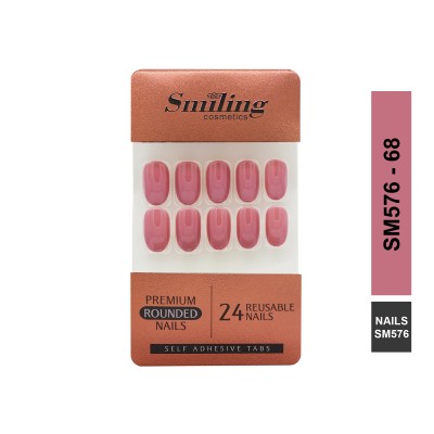 SMILING PREMIUM ROUNDED NAILS- SELF ADHESIVE