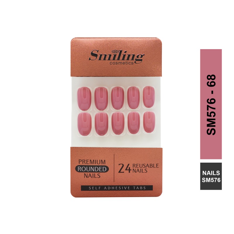 SMILING PREMIUM ROUNDED NAILS- SELF ADHESIVE