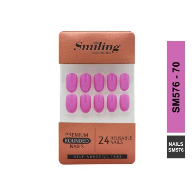 SMILING PREMIUM ROUNDED NAILS- SELF ADHESIVE