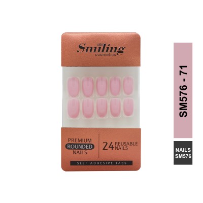 SMILING PREMIUM ROUNDED NAILS- SELF ADHESIVE