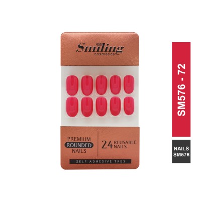 SMILING PREMIUM ROUNDED NAILS- SELF ADHESIVE