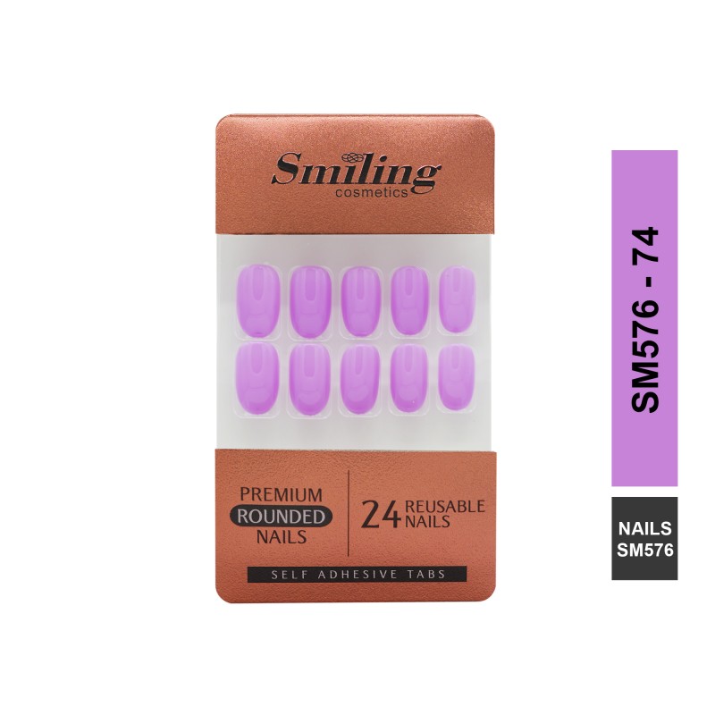 SMILING PREMIUM ROUNDED NAILS- SELF ADHESIVE