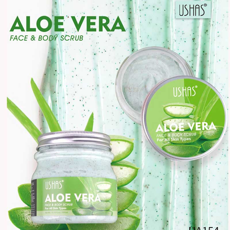 USHAS FACE AND BODY SCRUB- ALOE VERA